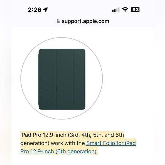 Apple Smart Folio Case Cover Ipad Pro 12.9"  English Lavender - Picture 8 of 8